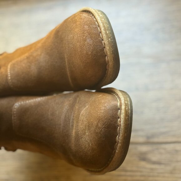 BORN Viana Boots Women's Size 8 Brown Glazed Ginger Wedge Bootie BR0065257 Zip - Picture 8 of 12